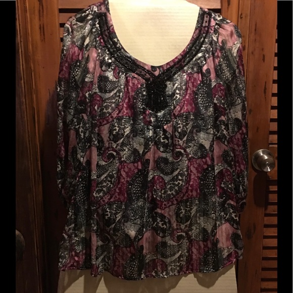 Women’s beaded multicolor blouse - Picture 1 of 1